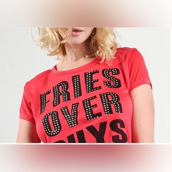 Blush Tops - Blush FRIED OVER GUYS crop top